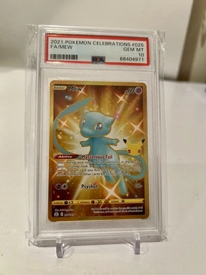 2021 POKEMON CELEBRATIONS #025 FULL ART/MEW PSA 10 - Image 1 of 4