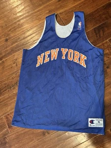 Vintage 90s New York Knicks NBA Basketball Champion Warmup Jersey Gr. XL USA Made - Bild 1 von 4