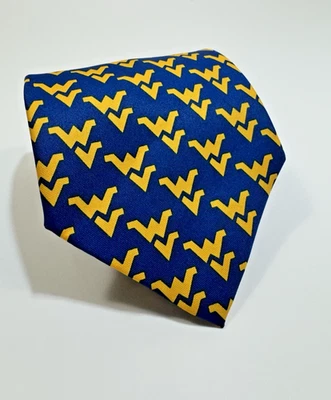 Corbata West Virginia Mountaineers azul/dorada Fox Hagen Foto 1 de 4