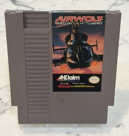 Airwolf (NES Nintendo Entertainment System, 1989) Cart Tested Work Authentic