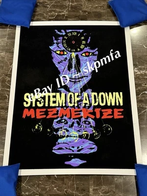 SYSTEM OF A DOWN Poster Blacklight Mezmerize 20 Yr  💯 Official Merch #/250 - Image 1 of 4