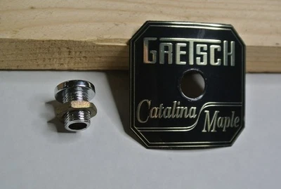 MODERN GRETSCH CATALINA MAPLE BADGE for YOUR DRUM SET or PROJECT! LOT K878 - Image 1 of 4