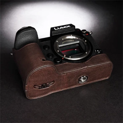 Handmade Panasonic LUMIX S1 S1R Leather Half Case Bag Camera Retro Cover Insert - Image 1 of 4