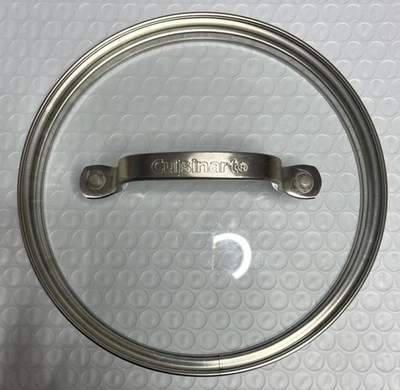 Cuisinart Glass Pot Lid 6 1/8” Round w/Stainless Steel Handle Replacement - image 1 of 4