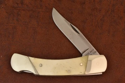 MOORE MAKER MATADOR ТЕХАС СДЕЛАНО В США ГЛАДКАЯ КОСТЬ СРЕДНИЙ ЗАМОК НОЖ (28936) - Изображение 1 из 4