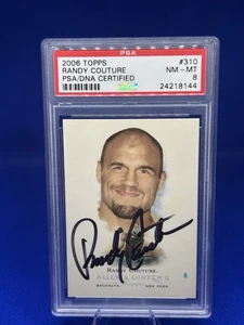2006 Topps Randy Couture Auto PSA 8 RC - Picture 1 of 2