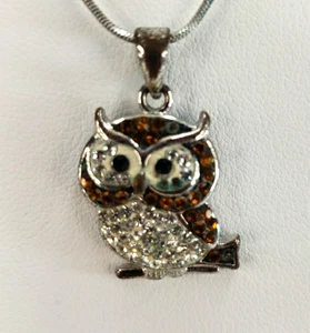 Eule. Weise. Allwissend. Insomniac Halskette Feinsilber plättchen - Bild 1 von 6