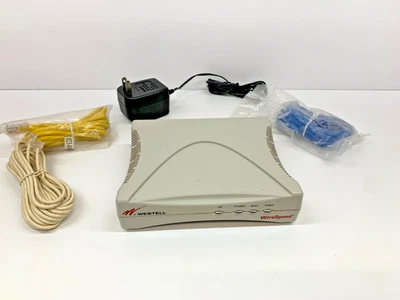 Módem DSL Westell Wrespeed A90-210015-04 cables y adaptador para hogar u oficina Foto 1 de 4