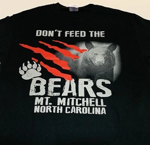 Maglietta Don't Feed the Bears Mt Mitchell North Carolina taglia M - Foto 1 di 8