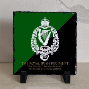 Pizarra foto de roca del regimiento real irlandés con nueva cresta (militar) - Imagen 1 de 2