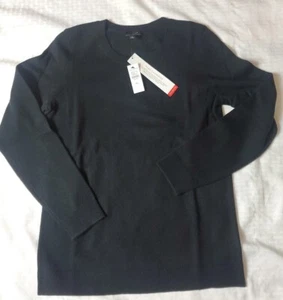 Nwt Talbots Women's Cashmere Sweater Size Petite Small Black Luxurious Classic - Picture 1 of 6