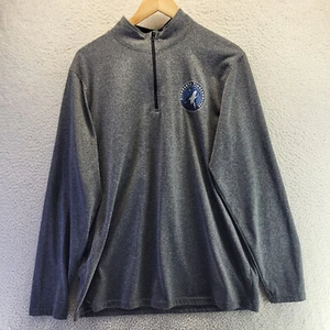 Minnesota Timberwolves 1/4 Zip Pullover Herren Large grau Logo Basketball Warmup - Bild 1 von 15