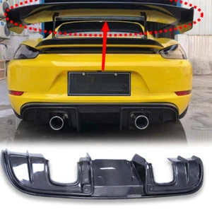 Carbon Fiber Rear Lip Bumper Diffuser For Porsche Boxster Cayman 718 982 - Picture 1 of 11