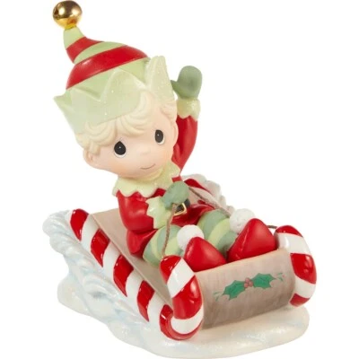 Precious Moments Christmas Is Coming, Enjoy The Ride | Annual Elf Figure 211013