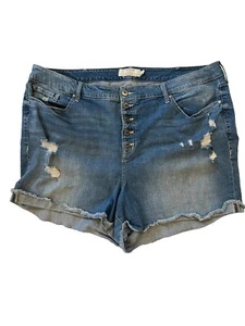 TORRID Damen Jeans Shorts Denim Vintage Stretch High Rise 5" Button Fly Gr. 26 - Bild 1 von 4