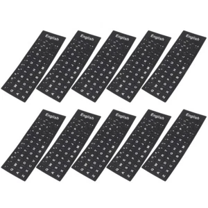 10 Sheets Keyboard Stickers Qwerty Letters for Replacement English - Picture 1 of 11
