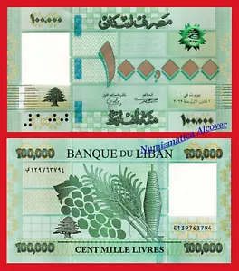 LIBANO LEBANON 100000 Livres libras 2022 NEW DATE Pick NEW SC / UNC - Foto 1 di 1
