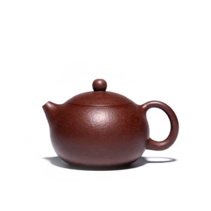 5.4 Oz Real Yixing Zisha Tea Pot Handmade Xishi Pot Marked Ball Shaped Inufser - Picture 1 of 12