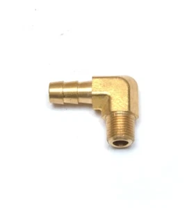 5/16 Id Hose Barb Elbow 1/8 Male Npt Brass Fitting Air Water Oil Gas FP139-5A - Picture 1 of 7
