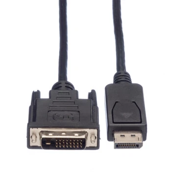 DisplayPort Kabel DP Stecker - DVI Stecker, schwarz, 2 m - Bild 1 von 4