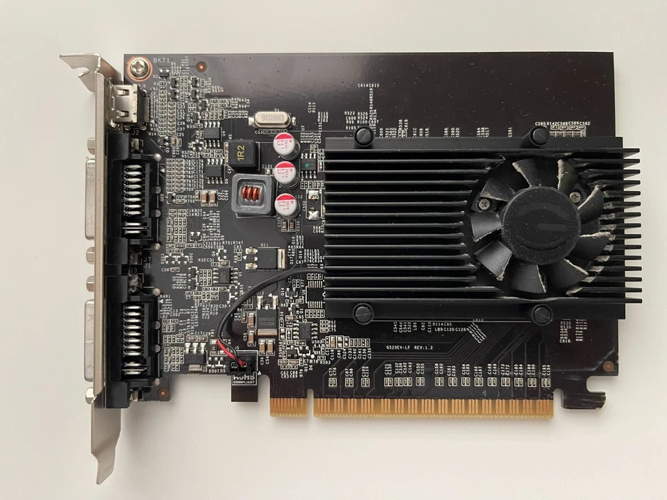 Placa de Vídeo NVIDIA GeForce GT 610 1GB DDR3 | HDMI DVI VGA | Perfil Baixo - Imagem 1 de 3