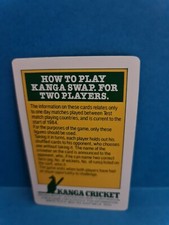 How To Play Kanga Swap🏆1989 KANGA Cricket Card🏆FREE POST