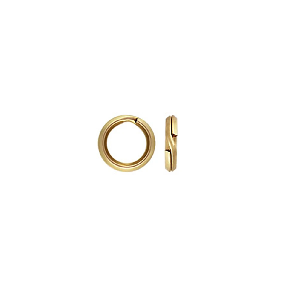 25 piezas - Anillo dividido relleno de oro de 6,2 mm, relleno de oro de 14kt, diámetro de 6,2 mm, Sp de oro Foto 1 de 1