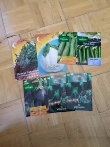 VINTAGE LOT OF 7 SEED PACKETS VEGETABLE From Europe - New! - Picture 1 of 2
