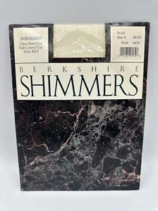 Pantimedias Berkshire Shimmers Vintage Ultra Transparente Control Completo Talla 4 Marfil 1990 - Imagen 1 de 8