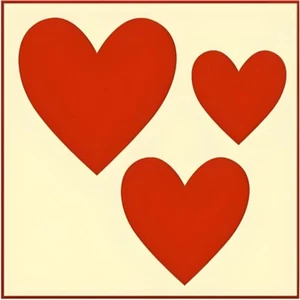 HEART SET 2 STENCIL - Folk Art Set of 3 Stencils Colonial - The Artful Stencil - Picture 1 of 6