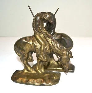 End of Trail Bookends Cast iron – original finish - Picture 1 of 12