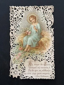 holy card santino merlettato canivet "JESUS CHILD" - Picture 1 of 1
