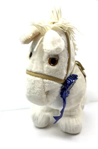 Toppa cavolo vintage bambini bianco/crema spettacolo pony peluche cavallo 1984 peluche - Foto 1 di 9