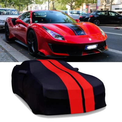 Cubierta interior de coche a prueba de polvo para Ferrari 488 Pista Spider satinado elástico EE. UU. Foto 1 de 4