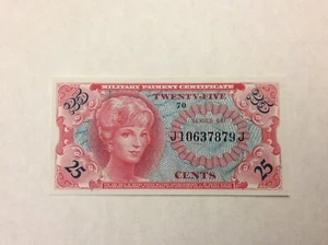 ~ 25 CENTS MPC MILITARY PAYMENT CERTIFICATE 641 - UNCIRCULATED UNC - SALE - Picture 1 of 2