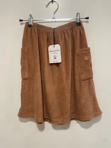 Emile And Ida NWT adorable Brown Cotton Terry Skirt Girls Size 6 originally $86 - Picture 1 of 6