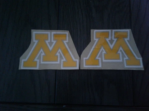 Minnesota Golden Gophers full size football helmet decals set Cover