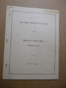 Brooklyn 1943 Base del Ejército Terminal Plan de Protección contra Incursiones Aéreas Nueva York Segunda Guerra Mundial De colección - Imagen 1 de 6