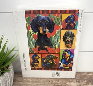 500 Piece Dachshund Puzzle, High Quality Wooden Puzzle- NIB FACTORY SEALED - Picture 1 of 5