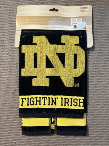 Vintage Team Effort Notre Dame Towel 16” x 24” Never Opened Cover