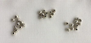 30 STERLING SILVER BEADS CORRUGATED FLUTED 3mm BUNDLE JEWELLERY MAKING - Picture 1 of 6