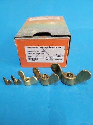 Flügelmuttern DIN 315 Messing div Größen M4 -M12 - Bild 1 von 3