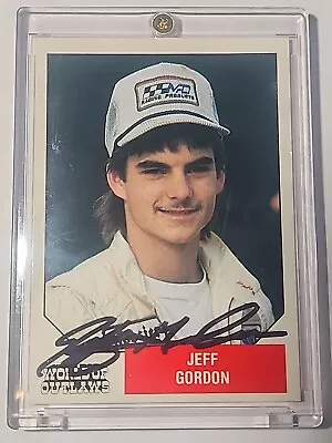 1988 World of Outlaws JEFF GORDON SIGNED NO QUALIFIERS POP 20 ULTRA RARE COLLECT - Image 1 of 4