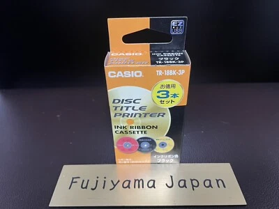Casio TR-18BK-3P Black Ink Ribbon Disc Title Printer 3pcs Cassette Free Shipping - Image 1 of 4