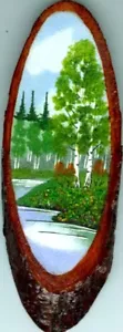 Pintura de Paisaje Genuinas Semipreciosas Gemas Rusas Siberia Artesano Verano - Imagen 1 de 1