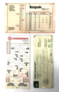Norgren/Teepak Slide Chart Assortment (3Pcs) for Industrial Machine Setup NOS - Picture 1 of 5