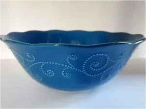 LENOX PERLA FRANCESE BLU MARINO CIOTOLA DA PORTATA NUOVA SENZA SCATOLA - Foto 1 di 4