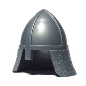 NEW LEGO - Headgear - Castle - Helmet Neck nose Protector Flat Silver x 1 Guard - Picture 1 of 3