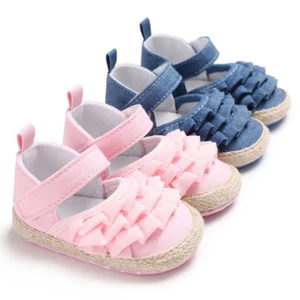 Newborn Baby Girl Pram Shoes Princess First Step Shoes Dress Shoes Size 1 2 3 - Picture 1 of 15