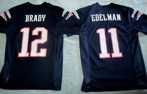New England Patriots Legends Tom Brady & Julian Edelman NFL Youth Medium Jerseys - Picture 1 of 11